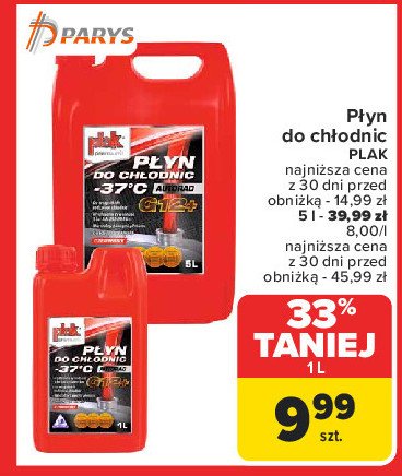 Płyn do chłodnic -37 Plak promocja