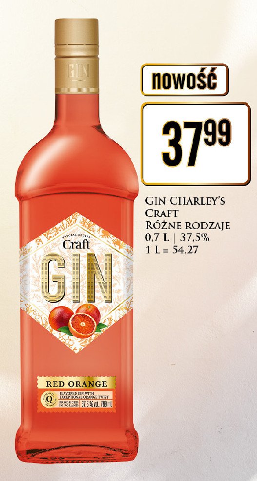 Gin Charley's red orange promocja