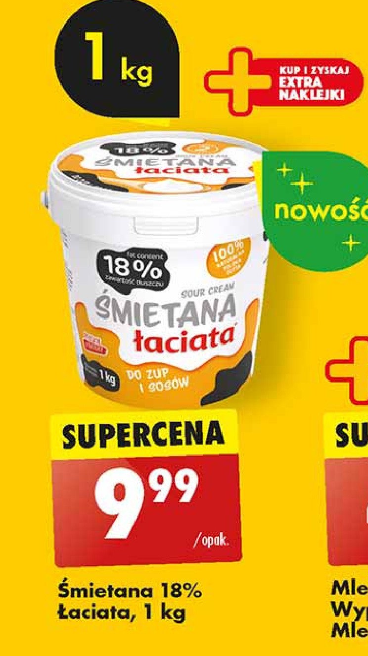 Śmietana 18% Łaciata promocja