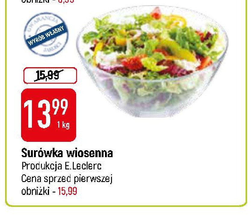 Sur贸wka wiosenna Garma偶 e.leclerc promocja