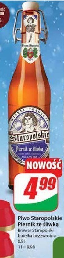 Piwo Staropolskie piernik ze śliwką promocja