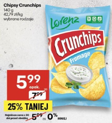 Chipsy Crunchips Fromage promocja w Delikatesy Centrum