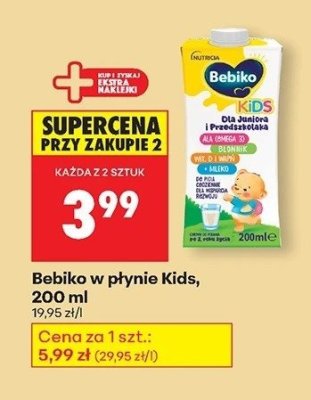 Bebiko w płynie Kids promocja w Biedronka