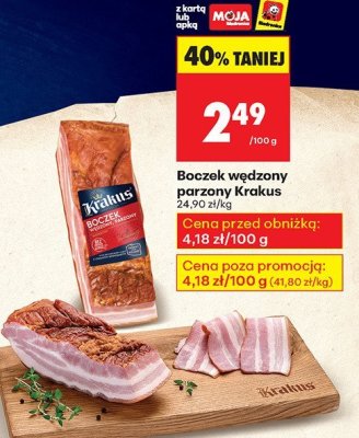 Boczek wędzony parzony  promocja w Biedronka