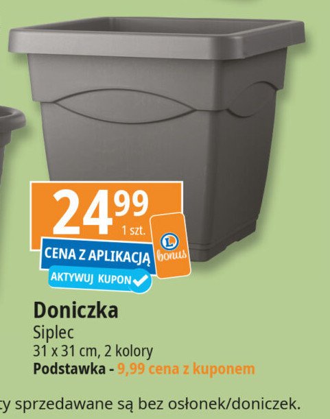 Doniczka 31 x 31 cm Siplec promocja w Leclerc