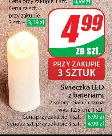 Świeczka led z bateriami biała promocja