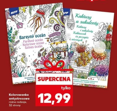 Kolorowanka antystresowa różne rodzaje, 32 strony promocja w Kaufland