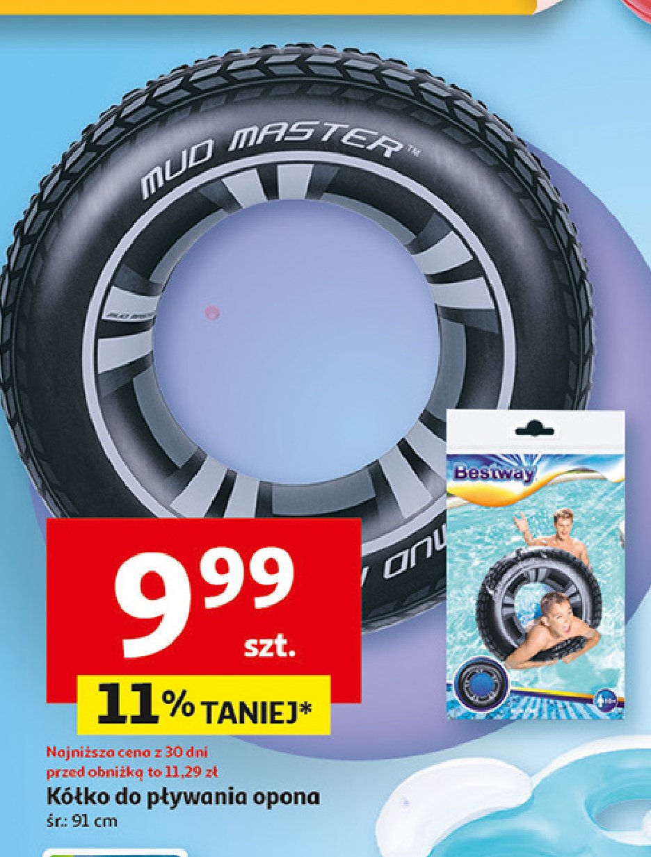Koło do pływania 36016 opona 91 cm Bestway promocja w Auchan