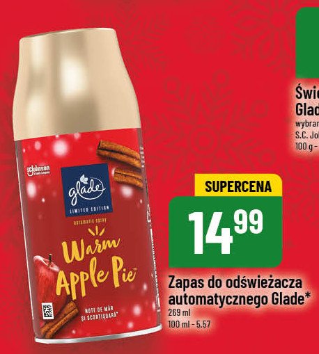 Odświeżacz arctic apple pie Glade by brise automatic spray promocja