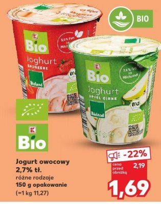 Jogurt owocowy 2,7% tł. promocja w Kaufland
