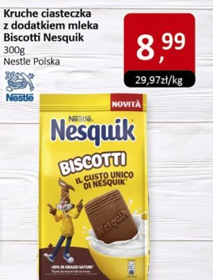 Kruche ciasteczka z dodatkiem mleka Biscotti Nesquik Nestle Polska promocja w Market Point
