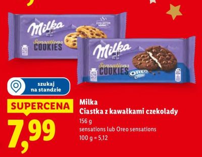 Ciastka Milka z kawałkami czekolady sensations lub Oreo sensations promocja w Lidl
