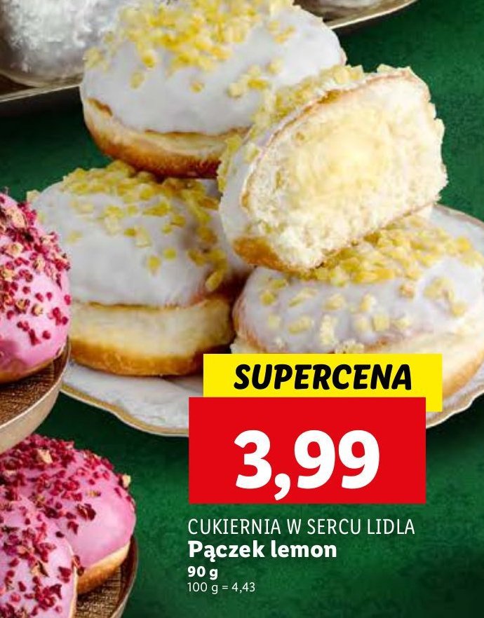 Pączek lemon curd Cukiernia lidla promocja w Lidl