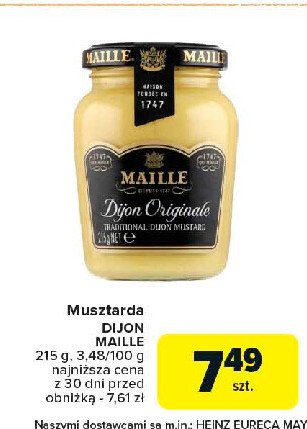 Musztarda oryginalna dijon Maille promocja