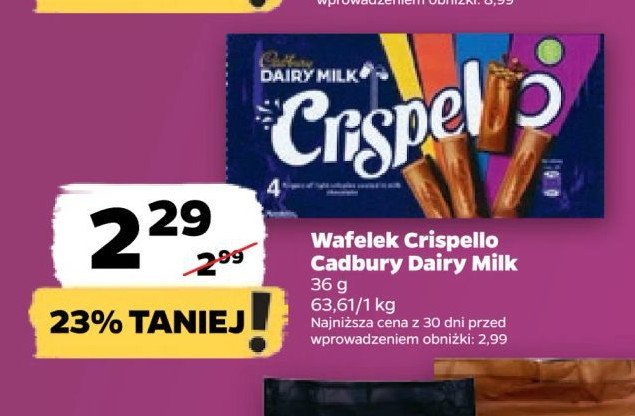 Baton Cadbury crispello promocja