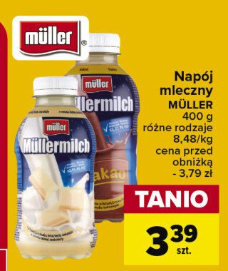 Napój mleczny kakao Mullermilch promocja