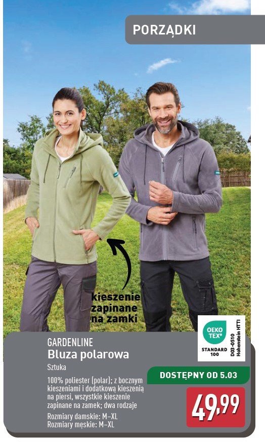 Bluza polarowa m-xl GARDEN LINE promocja