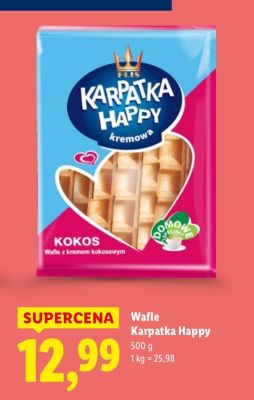 Wafle Karpatka Happy kokos kremowe promocja w Lidl