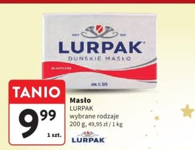 Masło Lurpak wybrane rodzaje promocja w Intermarche