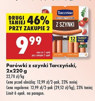 Parówki z szynki Tarczyński promocja w Biedronka
