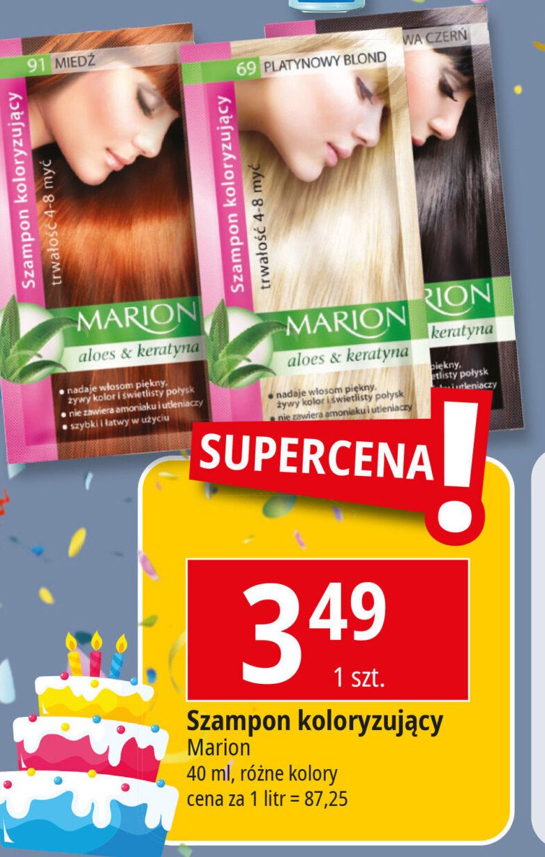 Szampon koloryzuj膮cy platynowy blond 69 Marion promocja