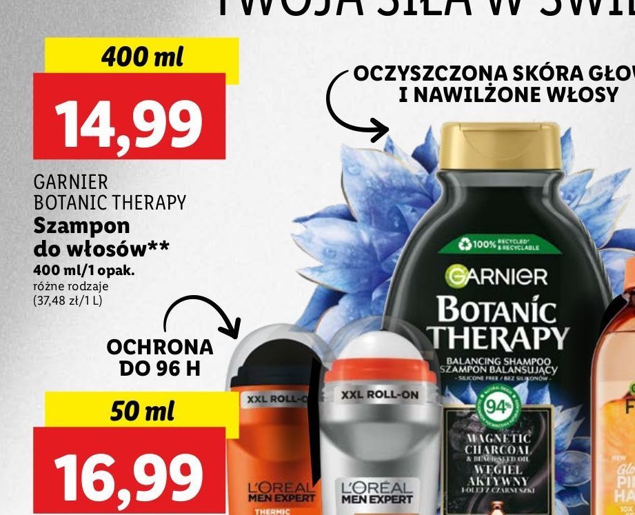 Szampon do włosów aktywny węgiel Garnier botanic therapy promocja