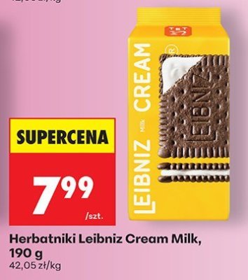 Herbatniki  Cream Milk promocja w Biedronka