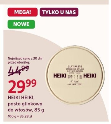 Pasta glinkowa do włosów  promocja w Rossmann