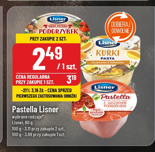 Pasta z grzybami i pieczoną papryką Lisner smak sezonu promocja