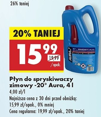 Płyn do spryskiwaczy zimowy Aura nano promocja w Biedronka