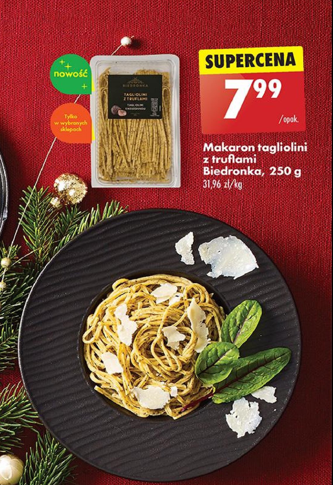 Makaron tagliolini z truflami Biedronka promocja