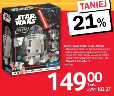 Robot ROBOT STAR WARS CLEMENTONI promocja w Selgros