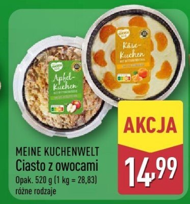 Ciasto z owocami Meine Kuchenwelt różne rodzaje promocja w Aldi