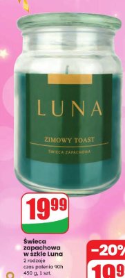 Świeca zapachowa w szkle, 2 rodzaje promocja w Dino