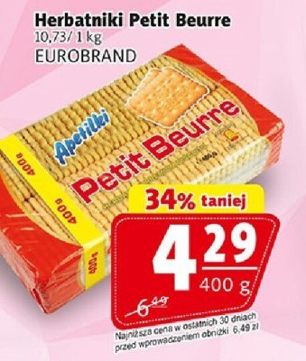Herbatniki Petit Beurre EUROBRAND promocja w Prim Market
