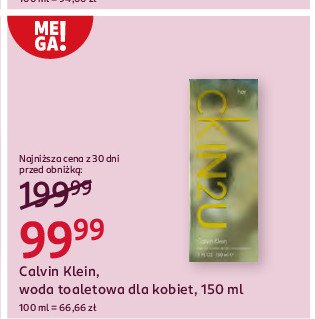 Woda toaletowa Calvin klein in2u her promocja w Rossmann