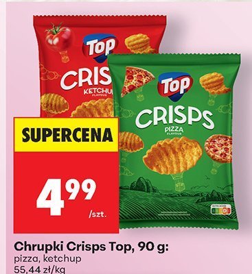 Chipsy Chrupki Crisps Top, 90 g: pizza, ketchup promocja w Biedronka