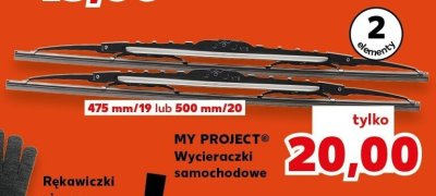 Wycieraczki samochodowe 475 mm/19 lub 500 mm/20 promocja w Kaufland