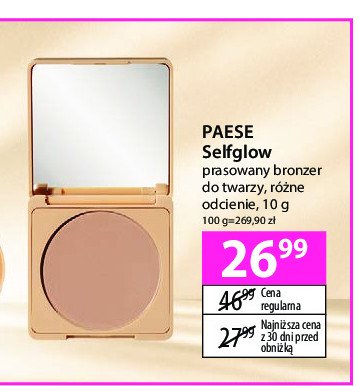 Bronzer prasowany 02 warm PAESE SELF GLOW promocja