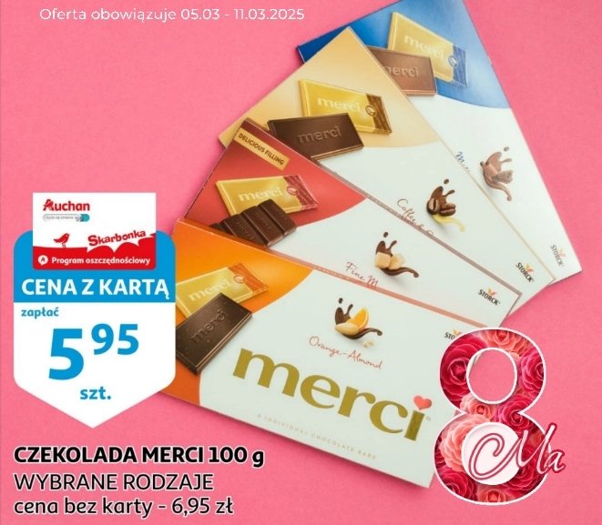 Czekolada z marcepanem Storck merci promocja