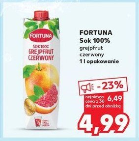 Sok czerwony grejpfrut Fortuna promocja w Kaufland