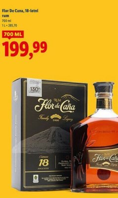 Rum Flor De Cana 18-letni promocja w Lidl
