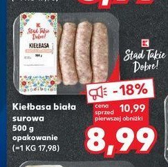 Kiełbasa biała surowa K-classic stąd takie dobre! promocja