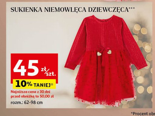 Sukienka niemowlęca rozm. 62-98 Auchan inextenso promocja