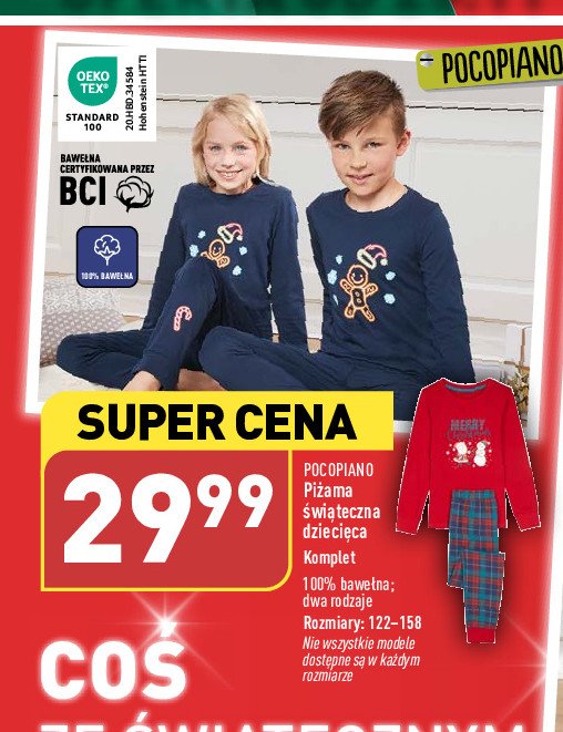 Piżama świąteczna rozm. 122-158 Pocopiano promocja