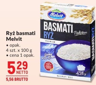 Ryż basmati Melvit promocja w Makro