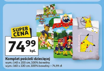 Komplet po艣cieli pokemon 140 x 200 + 70 x 80 cm promocja