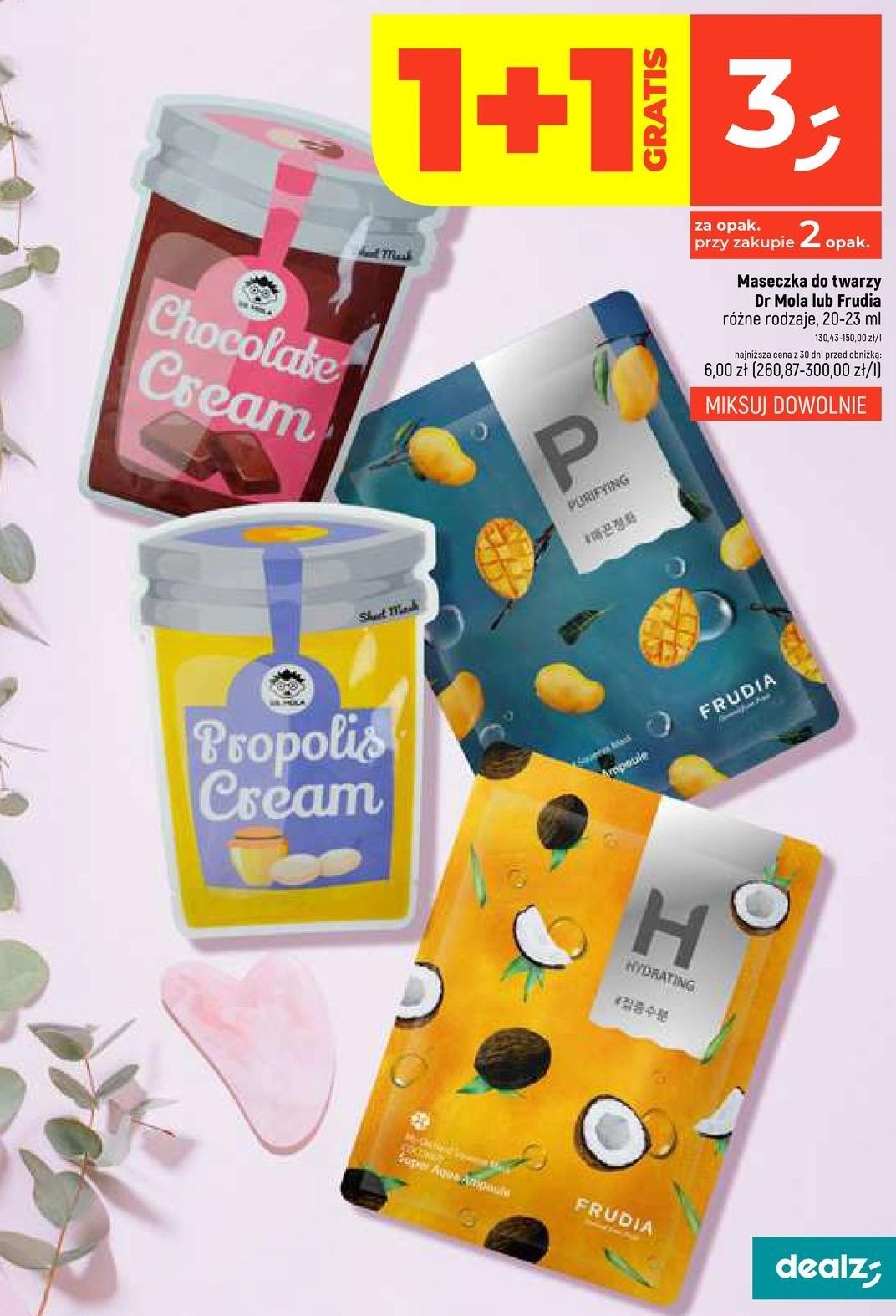 Maseczka w płachcie chocolate cream Dr. mola promocja w Dealz