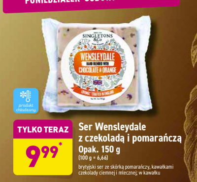 Ser wensleydale z czekolad膮 i pomara艅cz膮 promocja