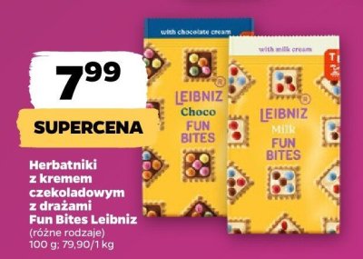 Herbatniki z kremem czekoladowym z drażami Fun Bites (różne rodzaje) promocja w Netto